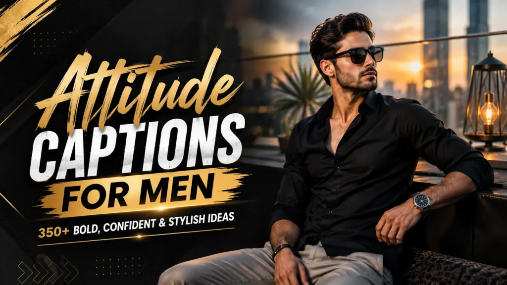 Attitude Captions for Men