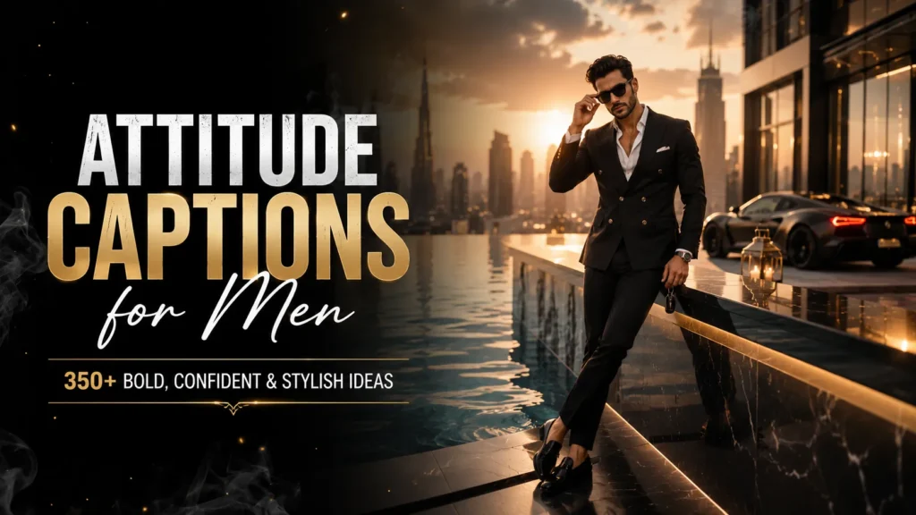 Attitude Captions for Men