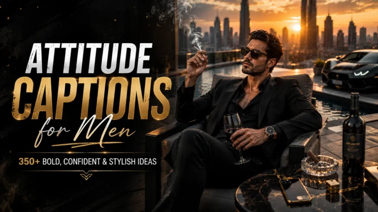 Attitude Captions for Men