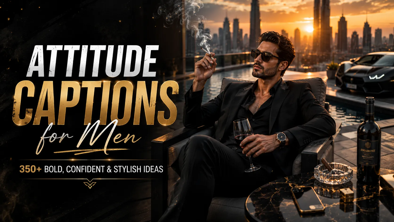 Attitude Captions for Men