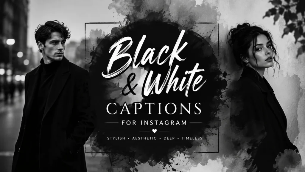 Black and White Captions for Instagram