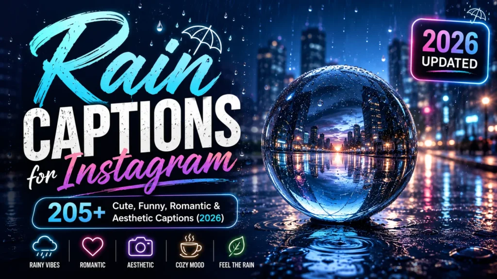 Rain Captions for Instagram