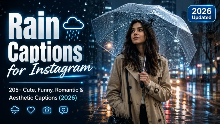 Rain Captions for Instagram