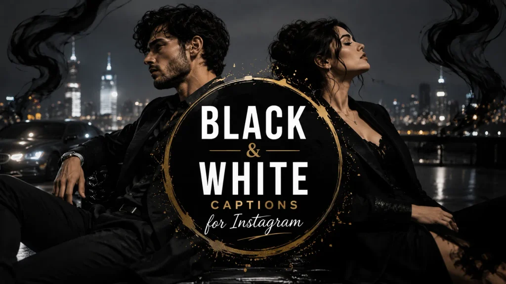 Black and White Captions for Instagram