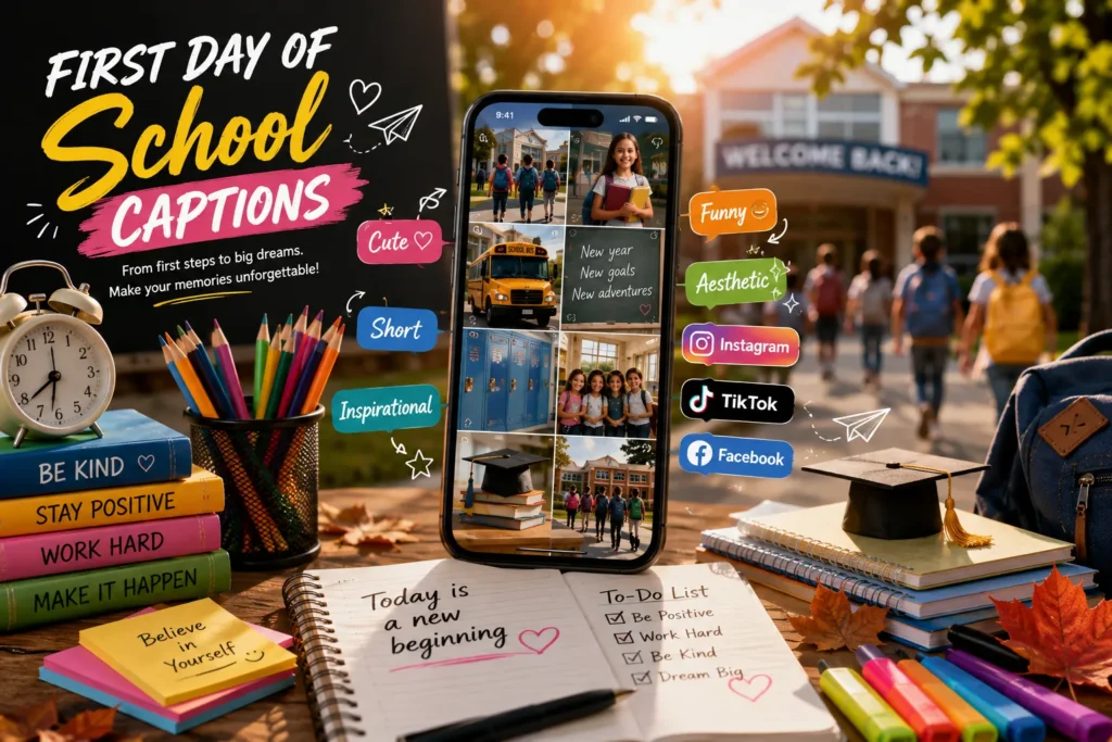 First Day of School Captions