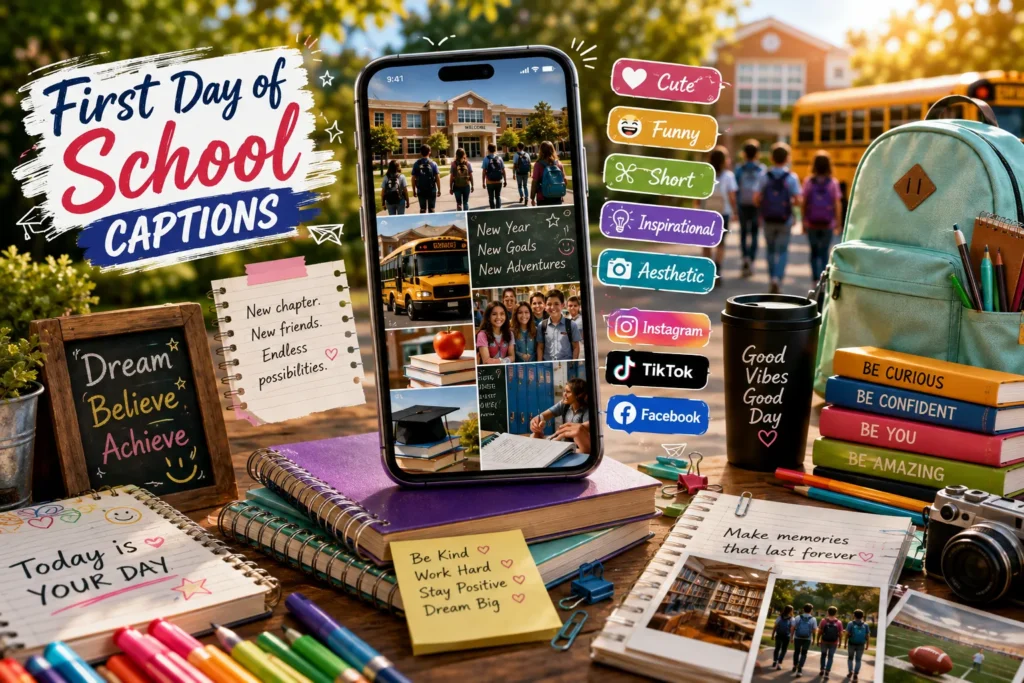 First Day of School Captions