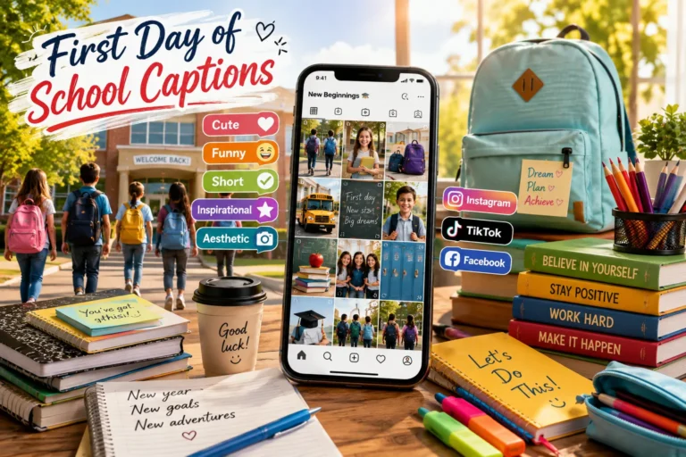 First Day of School Captions