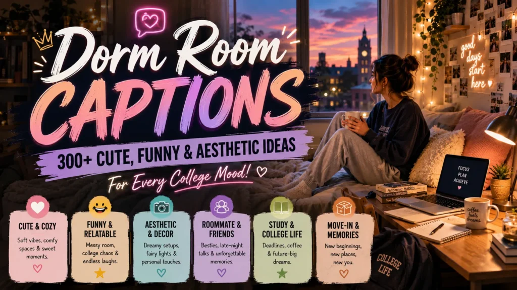 Dorm Room Captions