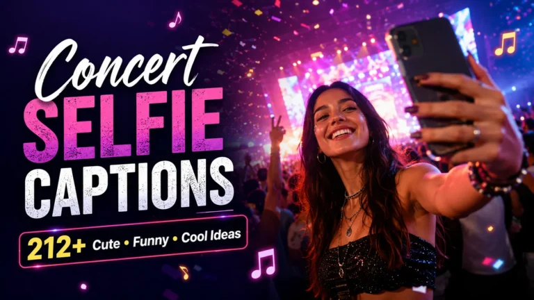Concert Selfie Captions