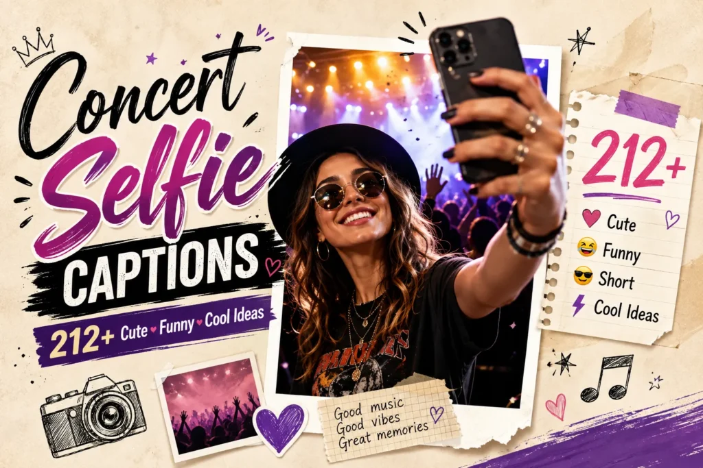 Concert Selfie Captions