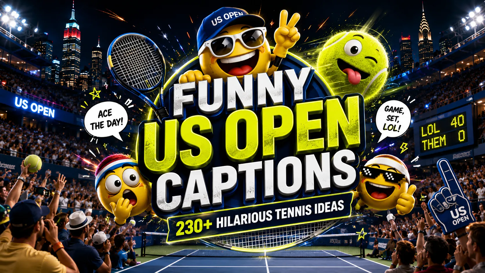 Funny US Open Captions
