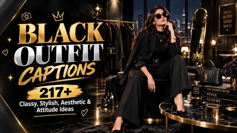 Black Outfit Captions