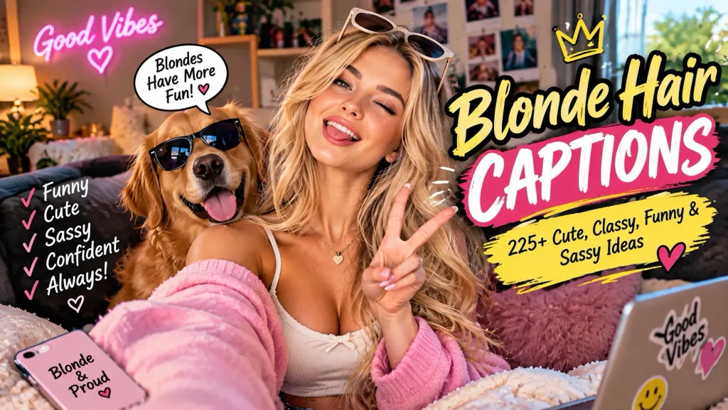 Blonde Hair Captions