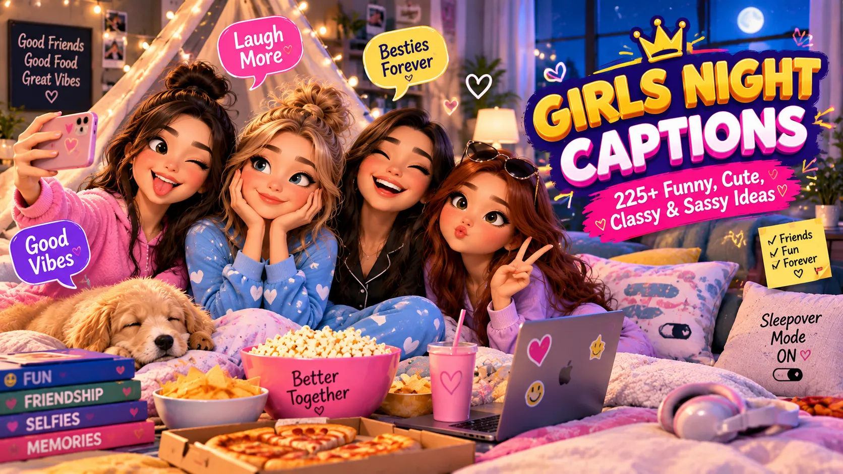 Girls Night Captions