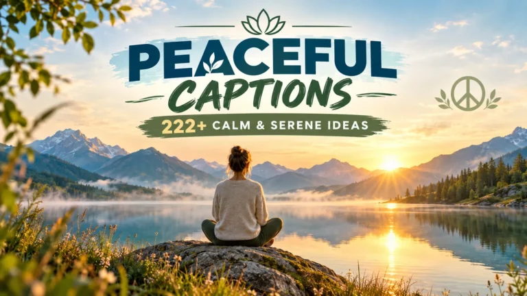 Peaceful Captions for Instagram