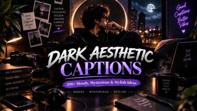Dark Aesthetic Captions